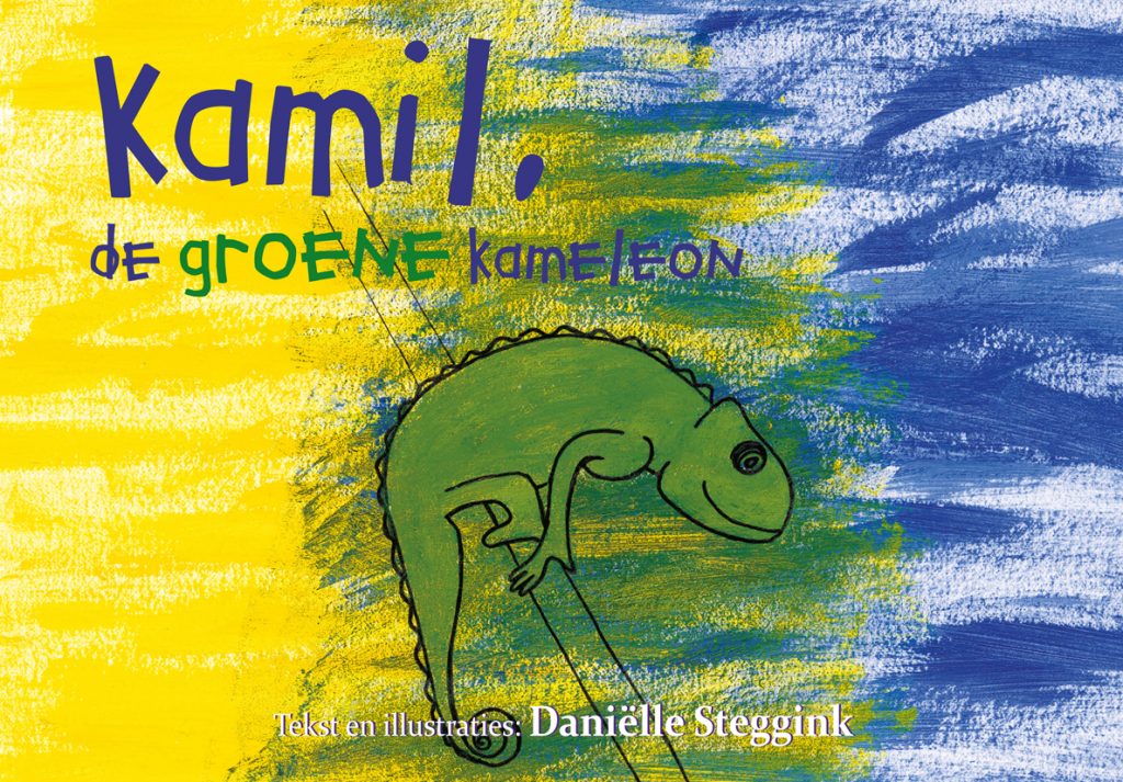 Omslag van boek Kamil, de groene kameleon.